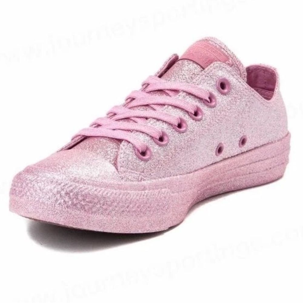 Converse Chuck Taylor All Star Low Pink Glitter Size 8 sneakers new - Picture 3 of 14